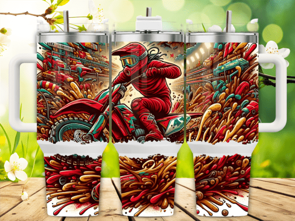 Action Motocross Rider 40oz Tumbler Design Review
