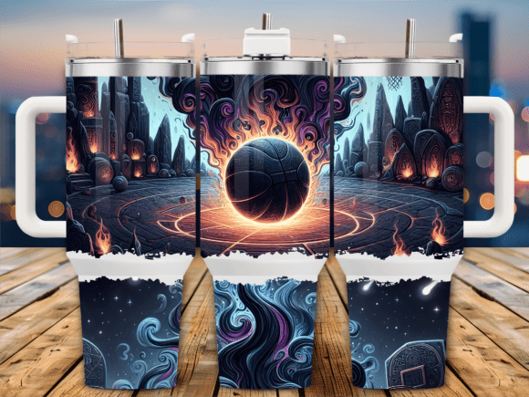Basketball Dark Cosmic Art: Free Graphics for Publishers