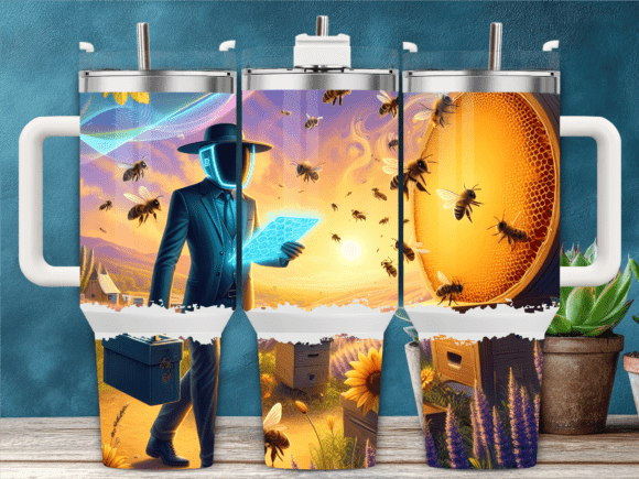 Beekeeper Giant Honeycomb 40oz Tumbler Graphics Freebies