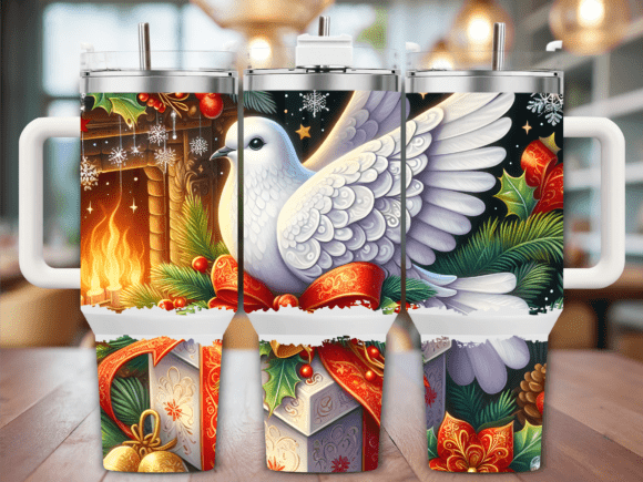 Blue Dove in Ocean 40oz Tumbler Wrap Graphics
