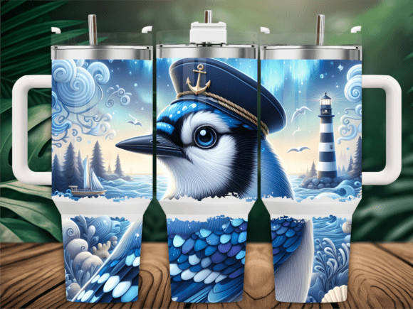Captain Blue Jay Lighthouse Graphics Freebies Review