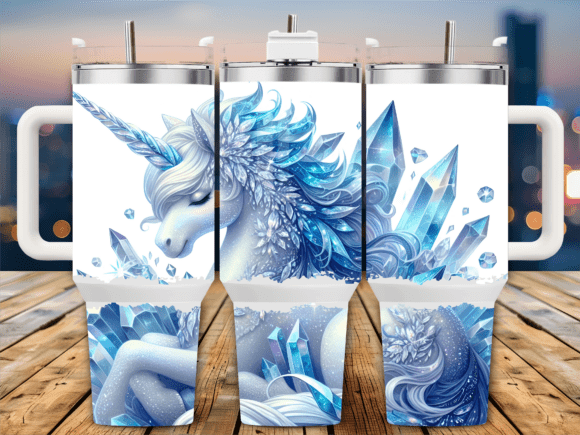 Crystal Unicorn Blue Ice Tumbler Graphics Freebies Review