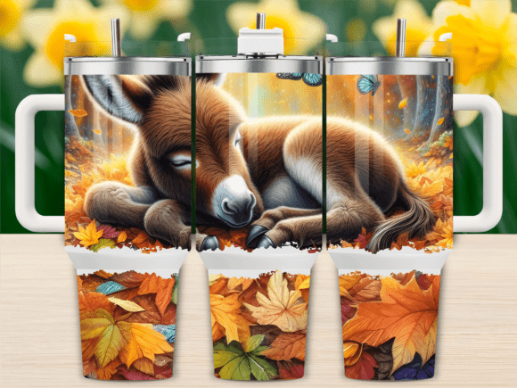 Donkey Autumn Leaves 40oz Tumbler Wrap Graphics Review
