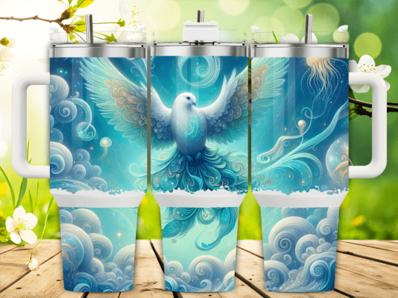 Dove in Spring Flowers Tumbler Wraps Graphics Review