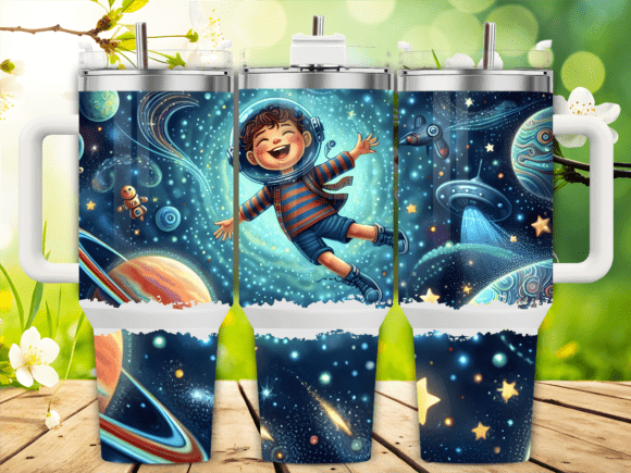 Happy Boy Space Galaxy 40oz Tumbler Wrap: Free Graphics Review