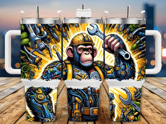 Monkey Power Tools 40oz Tumbler Wrap: Graphics & Freebies