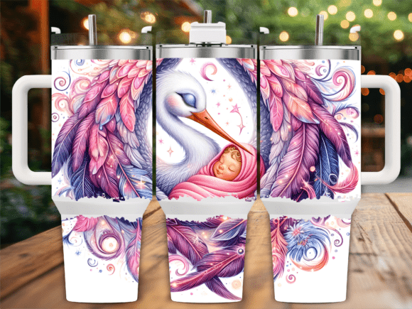 Pink Feathered Crane Tumbler Wrap Review for Embroidery