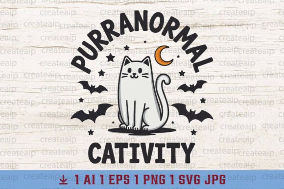 Purranormal Cativity Halloween SVG Graphics for T-Shirt Designs