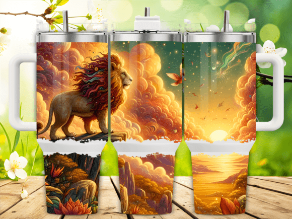 Sunset Roar Dreamy Clouds 40oz Tumbler Free Graphics