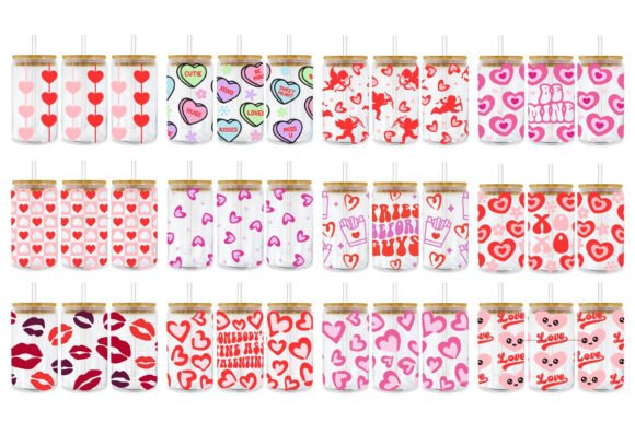 Valentines Day Libbey SVG Bundle 3 Graphics & Templates
