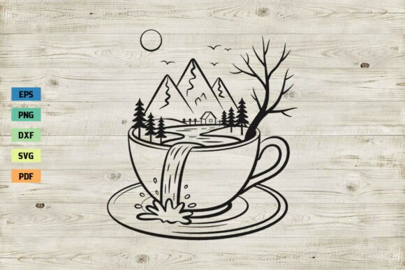 Waterfall on Coffee Cup SVG: A Designer’s Review